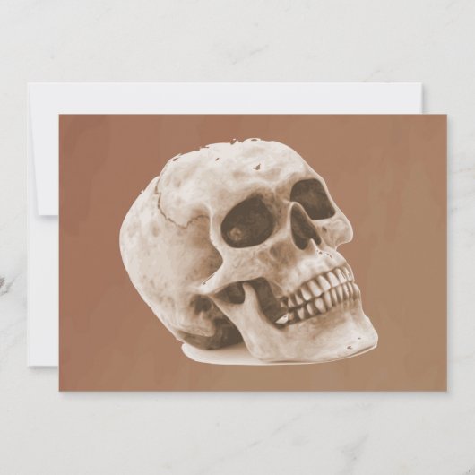 Skeleton Spider Halloween Einladung (Rückseite)