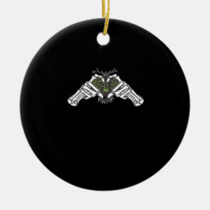 Skeleton Spider Heart Keramik Ornament