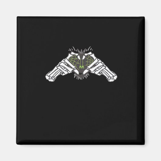 Skeleton Spider Heart Magnet (Vorne)