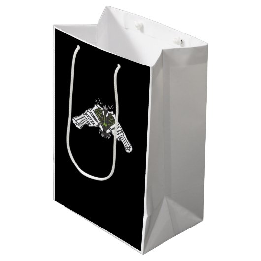 Skeleton Spider Heart Mittlere Geschenktüte (Vorderseite Schrägansicht)