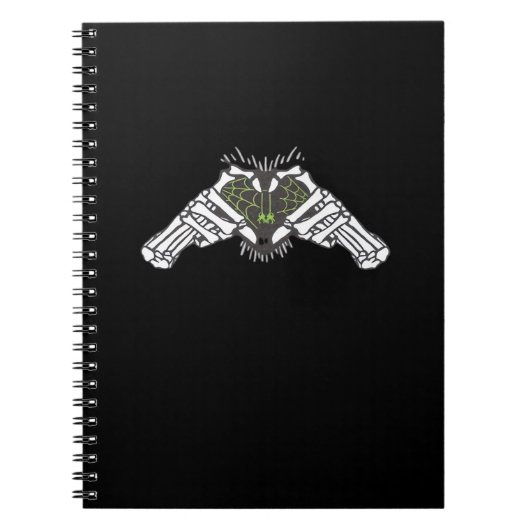 Skeleton Spider Heart Notizblock (Vorderseite)