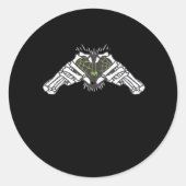 Skeleton Spider Heart Runder Aufkleber (Vorderseite)