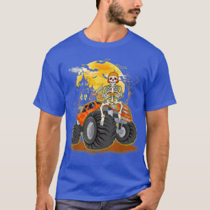 Skeleton Spielmonster Truck Funny Hallowee T-Shirt