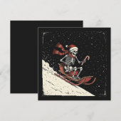 Skeleton Splash & Spa Feiertagskarte (Vorne/Hinten)