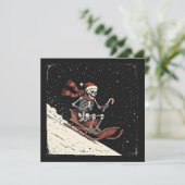 Skeleton Splash & Spa Feiertagskarte (Stehend Vorderseite)