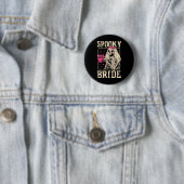 Skeleton Spooky Bride Wedding Chelorette Halloween Button (Beispiel)