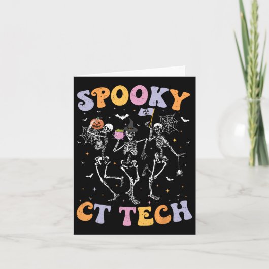 Skeleton Spooky Ct Tech Computertomographie Tech H Karte (Vorderseite)