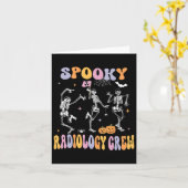Skeleton Spooky Radiology Crew Röntgen Tech Hallow Karte (Gelbe Blume)