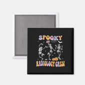Skeleton Spooky Radiology Crew Röntgen Tech Hallow Magnet (Vorderseite/Rückseite)