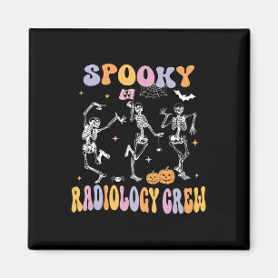 Skeleton Spooky Radiology Crew Röntgen Tech Hallow Magnet