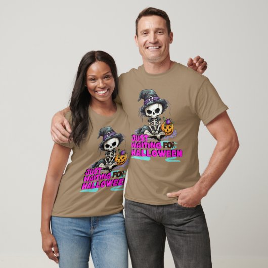 Skeleton spooky vibe summer funny just waiting for T-Shirt (Unisex)