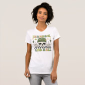 Skeleton St Patrick's Day Shirt, Kleeblatt und Rol T-Shirt (Vorne ganz)