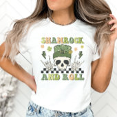 Skeleton St Patrick's Day Shirt, Kleeblatt und Rol T-Shirt