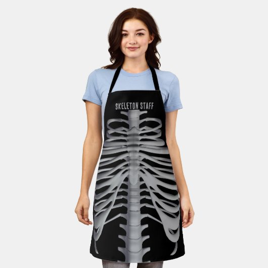 Skeleton Staff Custom Halloween Schürze (Getragen)