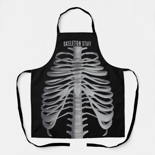 Skeleton Staff Custom Halloween Schürze (Vorderseite)