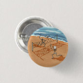 Skeleton-Strand-Volleyball-Pinback-Button Button (Vorne & Hinten)