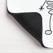 Skeleton Strichmännchen Mousepad Halloweens (Ecke)