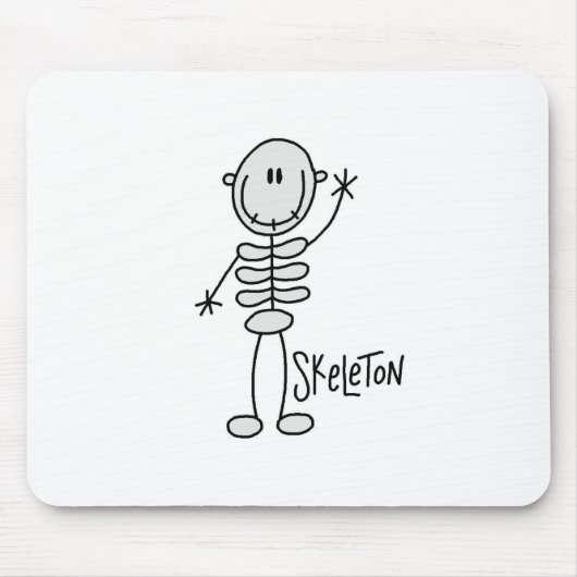 Skeleton Strichmännchen Mousepad Halloweens (Vorne)