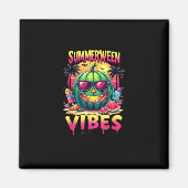 Skeleton Summer Summerween Vibes Watermelon Jack-O Magnet (Vorne)