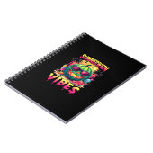 Skeleton Summer Summerween Vibes Watermelon Jack-O Notizblock (Linke Seite)