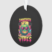 Skeleton Summer Summerween Vibes Watermelon Jack-O Ornament (Vorderseite)