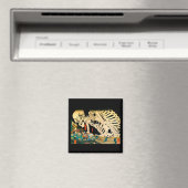 Skeleton Summont by Hexe Kuniyoshi Kunstvoll wande Magnet (In Situ (Geschirrspüler))