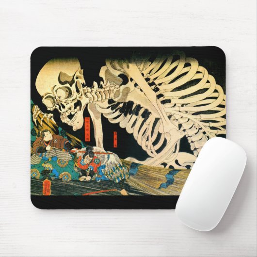 Skeleton Summont by Hexe Kuniyoshi Kunstvoll wande Mousepad (Mit Mouse)
