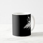 Skeleton Surf T - Shirt Kaffeetasse (VorderseiteRechts)