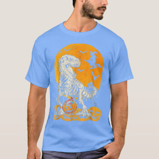 Skeleton T re Pumpkins Moon Wittling Halloween Cos T-Shirt