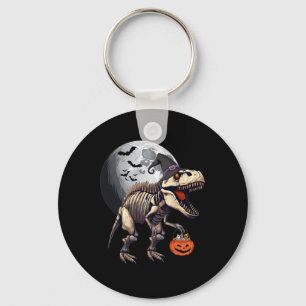 Skeleton T Rex Dinosaur Funny Halloween Pumpkin Bo Schlüsselanhänger