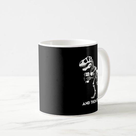 Skeleton T-rex Dinosaur Halloween Men Funny Kaffeetasse (VorderseiteRechts)
