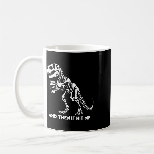 Skeleton T-rex Dinosaur Halloween Men Funny Kaffeetasse (Links)