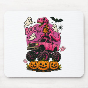 Skeleton T Rex Dinosaur Monster Truck Pumpkin Brea Mousepad