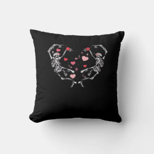 Skeleton tanzend Herz Valentinstag Geschenk Skull Kissen