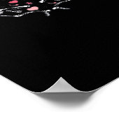 Skeleton tanzend Herz Valentinstag Geschenk Skull Poster (Ecke)