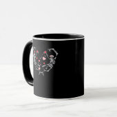 Skeleton tanzend Herz Valentinstag Geschenk Skull Tasse (Vorderseite Links)