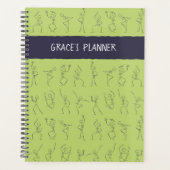 Skeleton-Tanzplaner - grün Planer (Vorderseite)