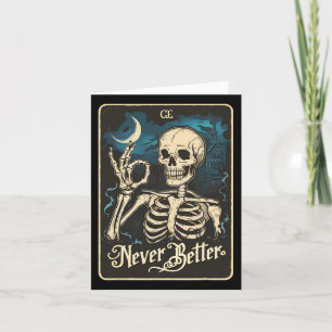 Skeleton Tarot Card Nie besseres SchädelHalloween Karte