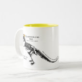 Skeleton Tassenkönig T Rex der Dinosaurier Zweifarbige Tasse (Vorderseite Links)