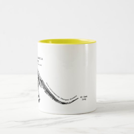 Skeleton Tassenkönig T Rex der Dinosaurier Zweifarbige Tasse (Mittel)