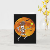 Skeleton Tennis Halloween Racket Ll Karte (Gelbe Blume)