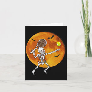 Skeleton Tennis Halloween Racket Ll Karte