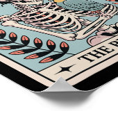 Skeleton The Bird Lady Tarot Card Skeleton Hallowe Poster (Ecke)