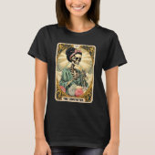 Skeleton The Crocheter Mom Tarot Card Knitter Croc T-Shirt (Vorderseite)