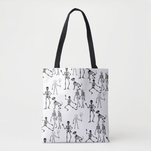 Skeleton Tote Bag | Halloween Trick oder Treat Bag Tasche (Vorderseite)