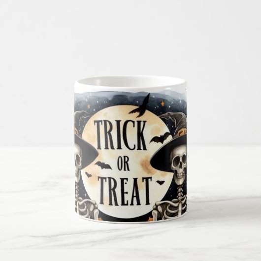 Skeleton Trick oder Treat Morph Tasse (Mittel)