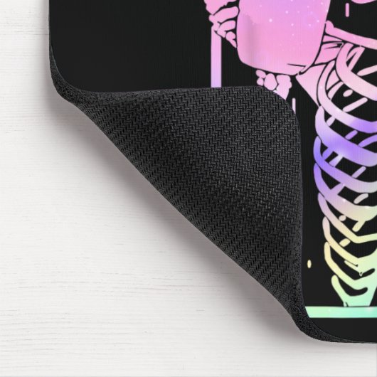 Skeleton trinken Kaffee Frauen Halloween Costu Män Mousepad (Ecke)