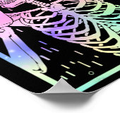 Skeleton trinken Kaffee Frauen Halloween Costu Män Poster (Ecke)