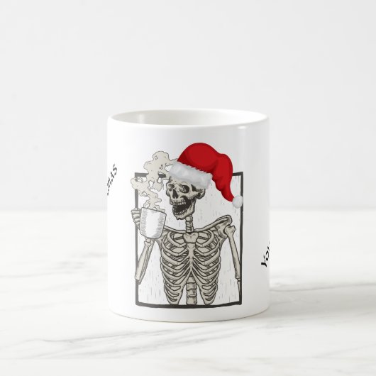 Skeleton trinkende Kaffee-Tasse Kaffeetasse (Mittel)