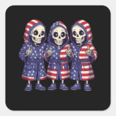 Skeleton Trio Patriotic Aufkleber (Vorderseite)